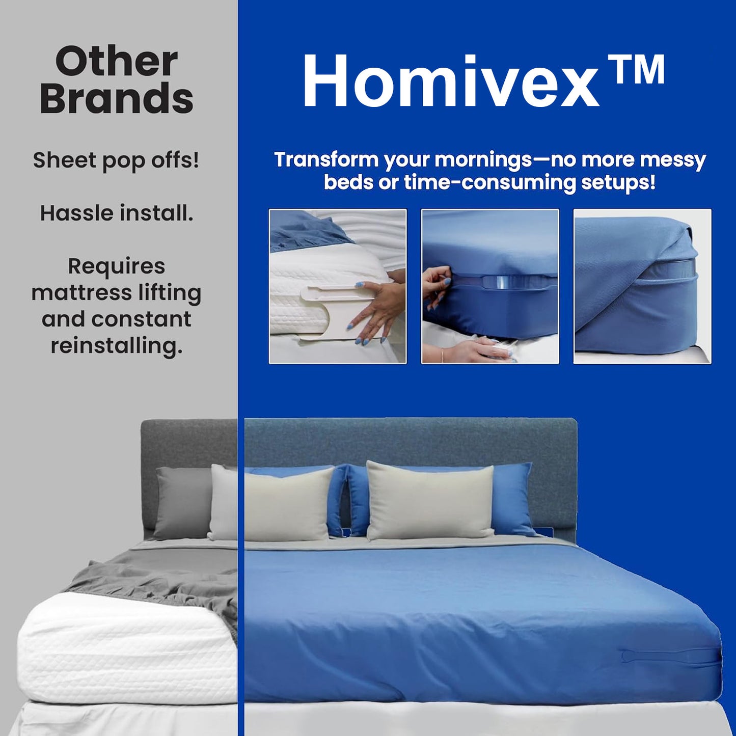 🔥 Hot Sale 70% OFF 🔥 Homivex™ Non-Slip Bed Sheet Grippers (4Pcs)