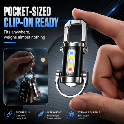 ⏰ TODAY ONLY 49% OFF 🔥 PocketBeam™ Rechargeable Keychain Flashlight