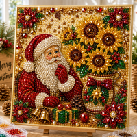 Santa & Golden Sunflowers
