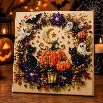 🎃HALLOWEEN PRE-SALE 70% OFF 🎃Spooky Pearl Magic DIY Art Kit – Enchanting Halloween Designs, 3D Beaded Craft