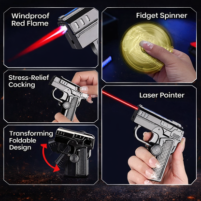 🔥 Father's Day Gift 70% OFF 🔥 Multi-Functional Metal Windproof Torch Lighter, Rotating & Foldable