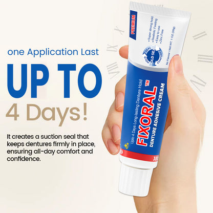 💥 Early Christmas 75% OFF ️🦷 FIXORAL™ Denture Adhesive Cream - Strong Hold Lasts 96 Hours ✨
