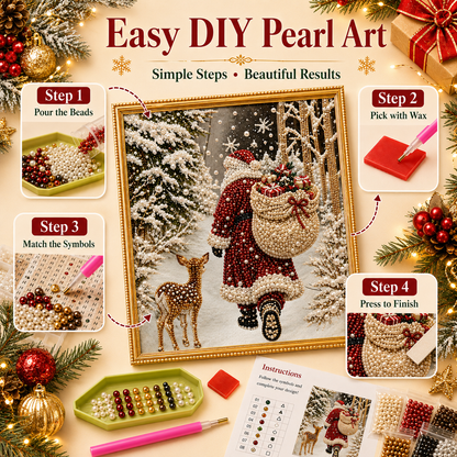 ❄️ CHRISTMAS SALE 49% OFF 🎄 6 Jolly Christmas 3D Diamond Pearl DIY Art Kit