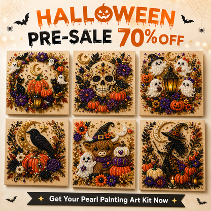 🎃HALLOWEEN PRE-SALE 70% OFF 🎃Spooky Pearl Magic DIY Art Kit – Enchanting Halloween Designs, 3D Beaded Craft