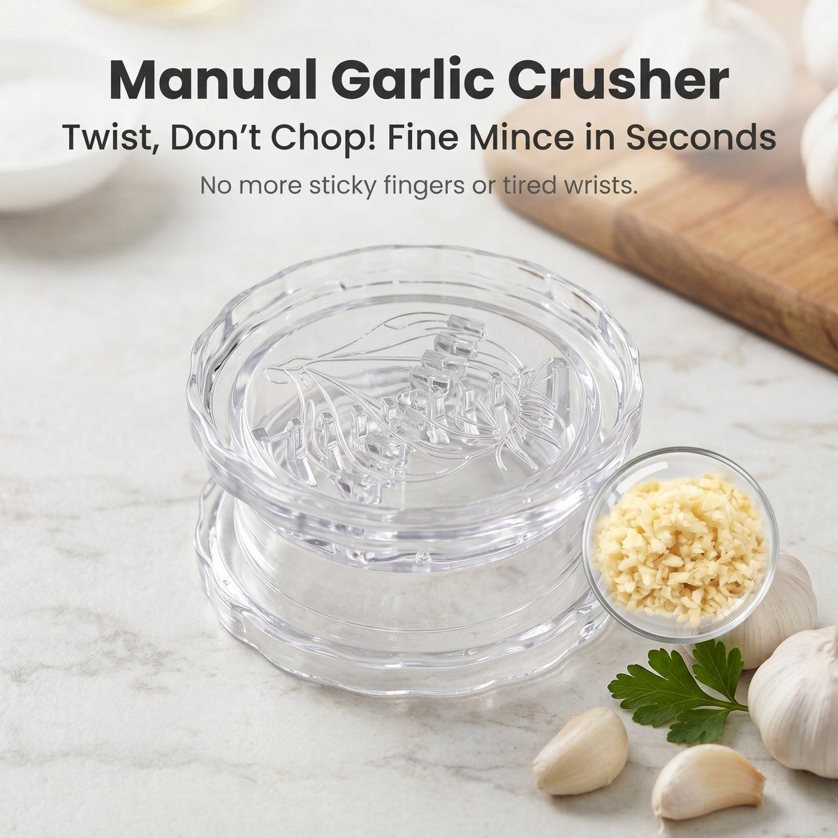 (Limited) 🧄 EasyTwist™ Garlic Crusher — Chop Faster. Cook Smarter