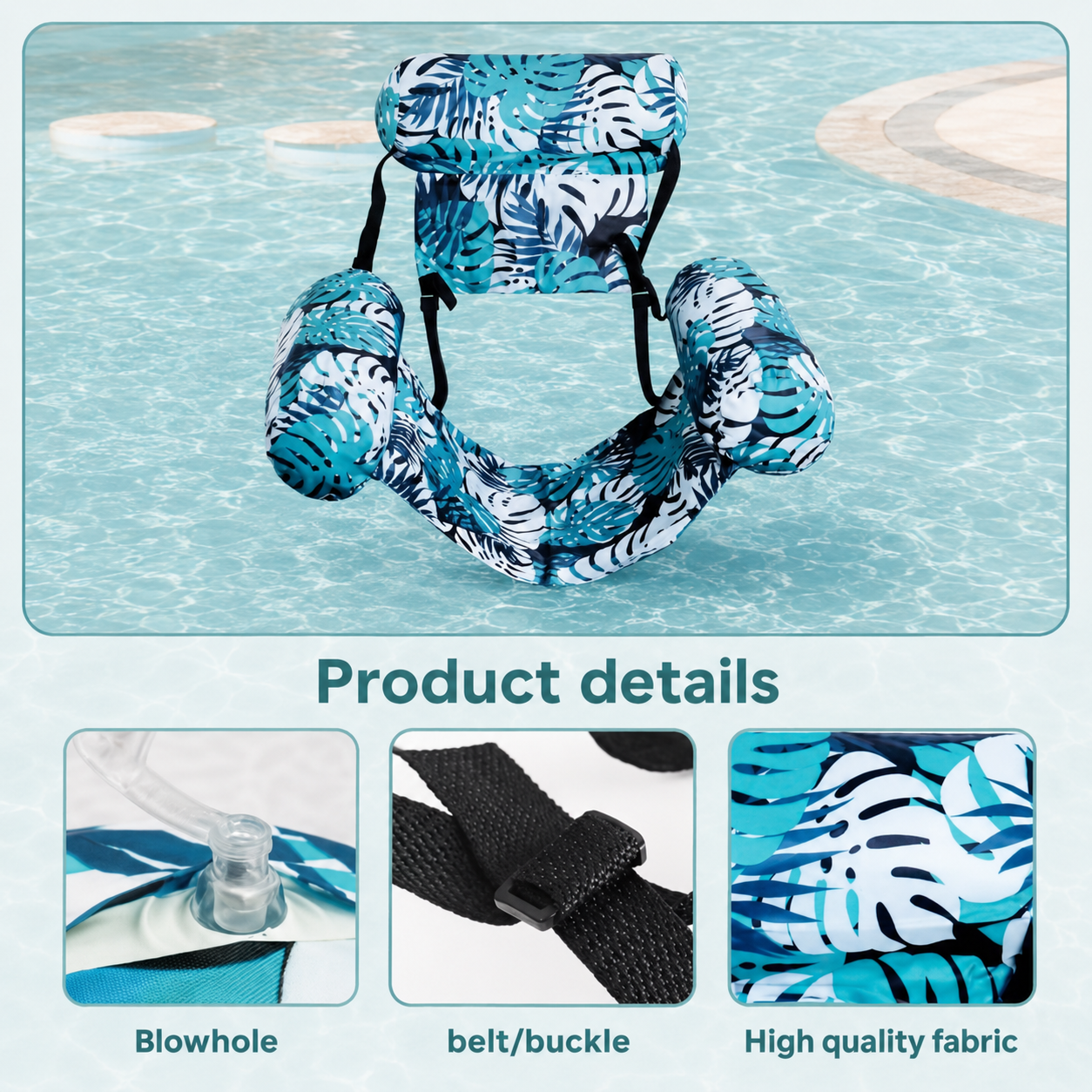 AquaChill™ - Floating Water Lounge Chair. Sink Back, Drift Away.