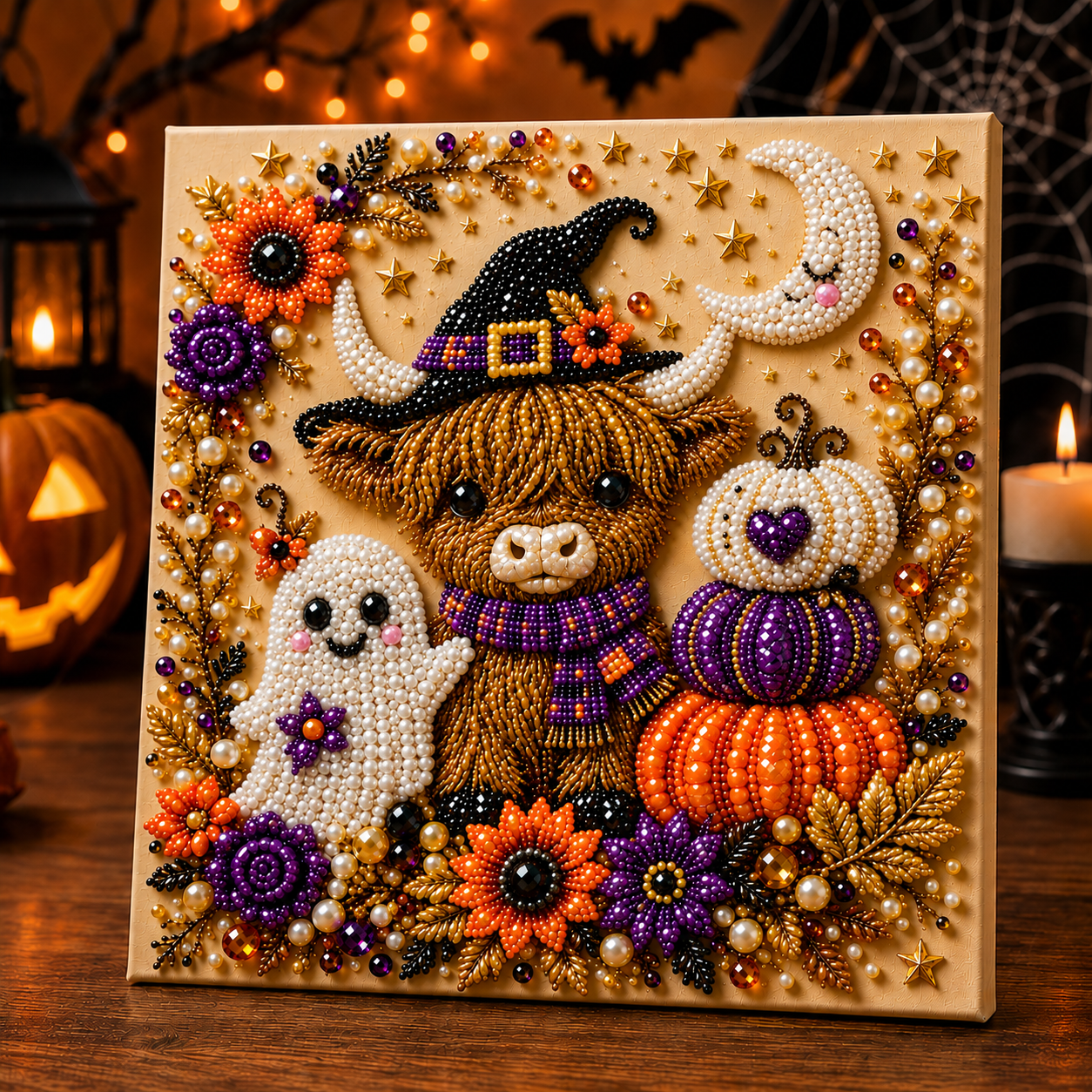 🎃HALLOWEEN PRE-SALE 70% OFF 🎃Spooky Pearl Magic DIY Art Kit – Enchanting Halloween Designs, 3D Beaded Craft