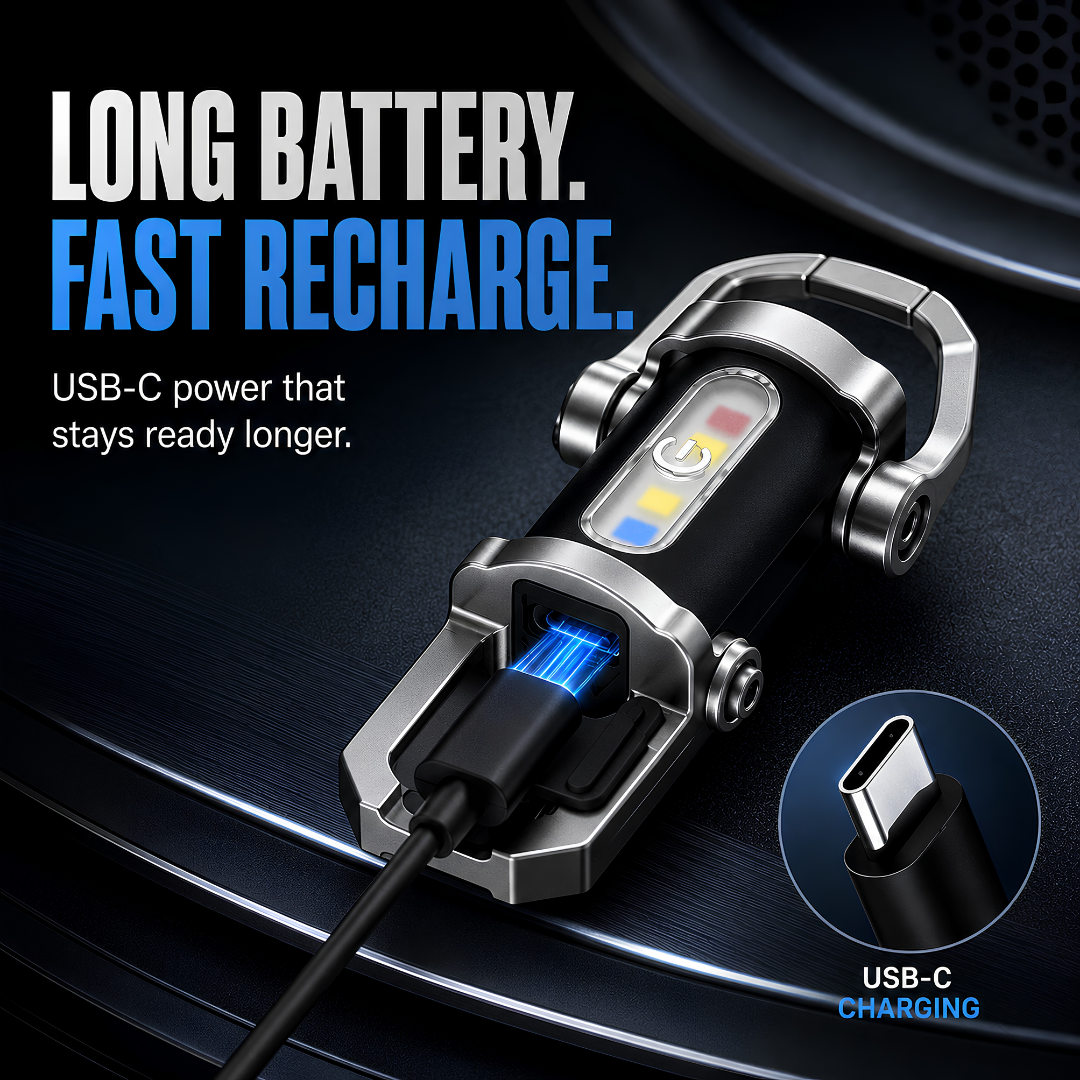 ⏰ TODAY ONLY 49% OFF 🔥 PocketBeam™ Rechargeable Keychain Flashlight