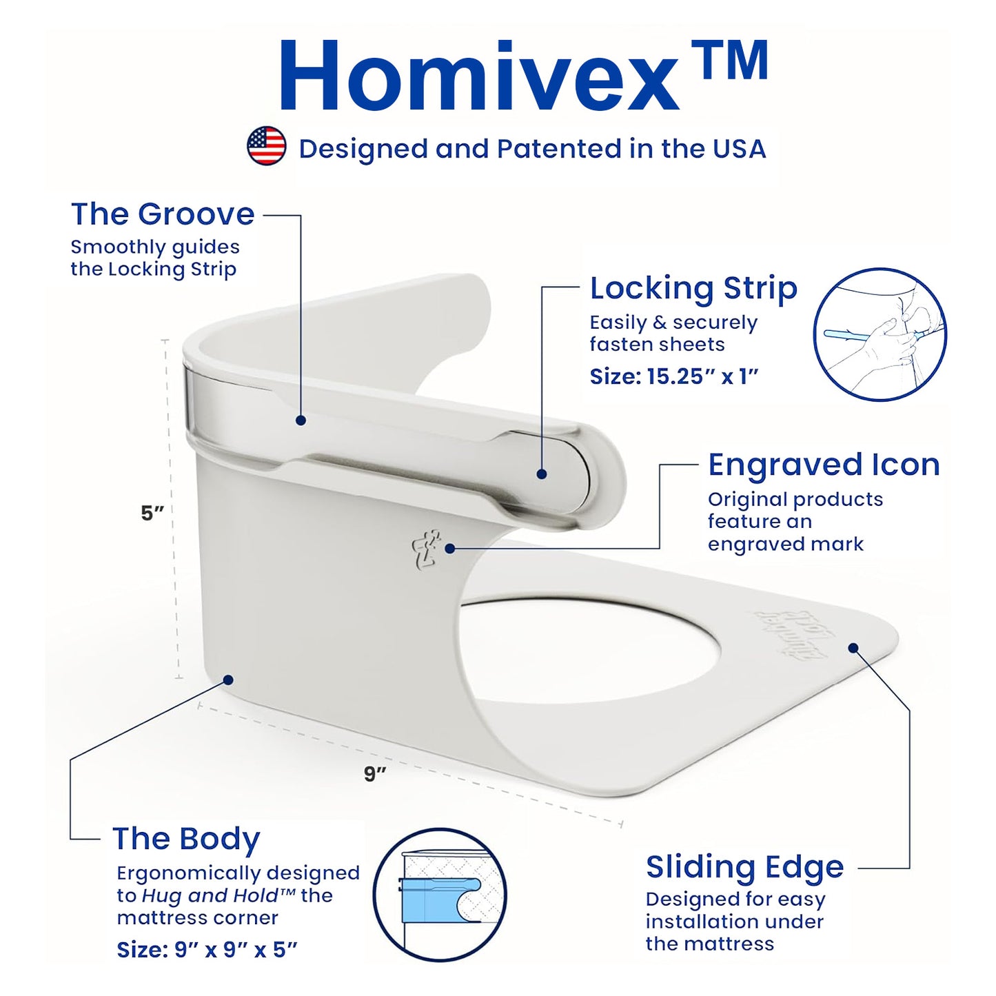 🔥 Hot Sale 70% OFF 🔥 Homivex™ Non-Slip Bed Sheet Grippers (4Pcs)