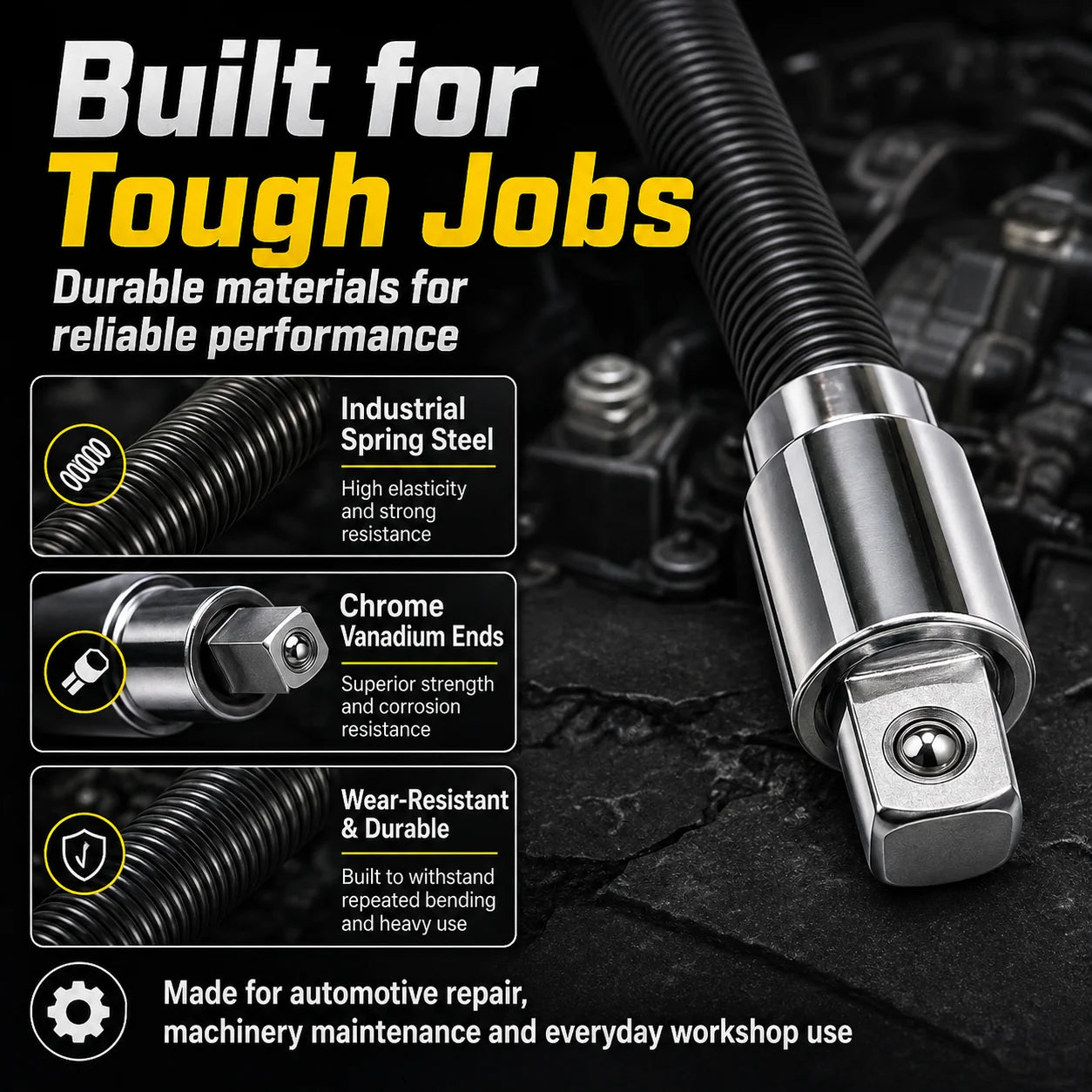 🚗 HOT SALE 49% OFF 🔥 Flexible Socket Extension Rod Tool Set For Tight Spaces