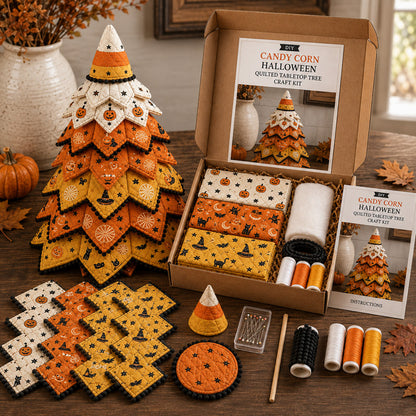 🔥 LAST DAY 59% OFF 🎃 Halloween Quilted Fabric Tree DIY Kit