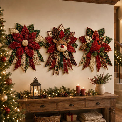 🎄 HOLIDAY 49% OFF ⛄ Festive Quilted Christmas Door Hanging DIY Sewing Kit