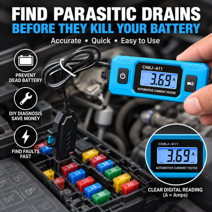 ⚡ Find Electrical Faults FAST 🚗 2026 NEW Portable Automotive Fuse Current Tester for Car