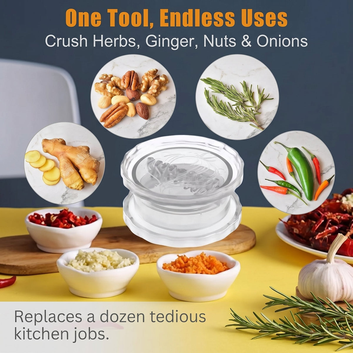 (Limited) 🧄 EasyTwist™ Garlic Crusher — Chop Faster. Cook Smarter