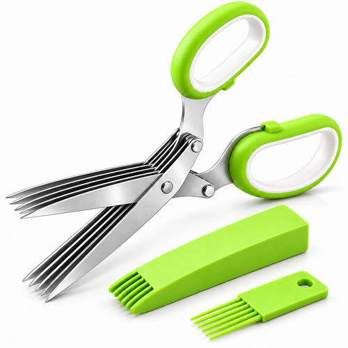 (Limited) ✂️ QuickCut™ 5-Blade Stainless Steel Multipurpose Kitchen Scissors