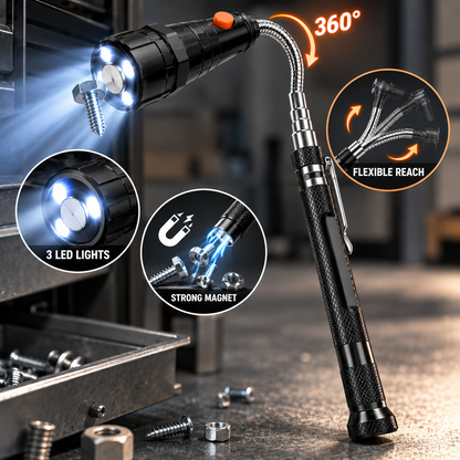🦯LIMITED-TIME 50% OFF!🔧4-in-1 Adjustable Flashlight and Pickup Tool 💡