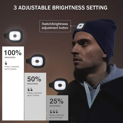 ❄️ EARLY CHRISTMAS 49% OFF 🔥 Rechargeable LED Beanie Hat (Unisex)