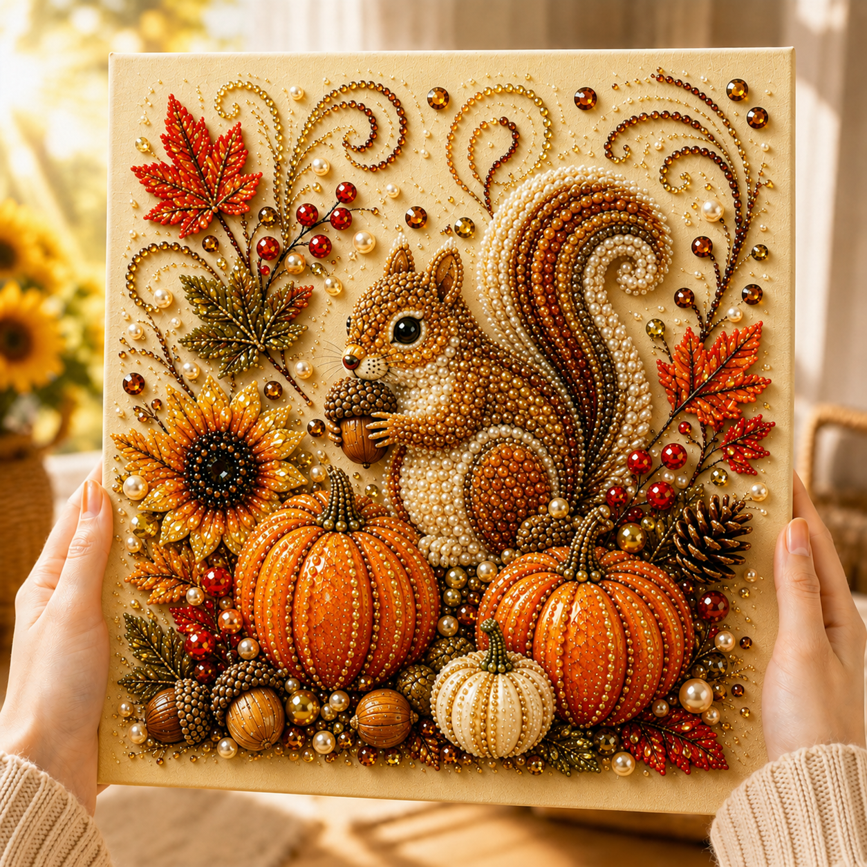🔥Last Day 49% OFF🔥Autumn Harvest Festival Pearl Painting Kit – Relaxing DIY Fall Craft