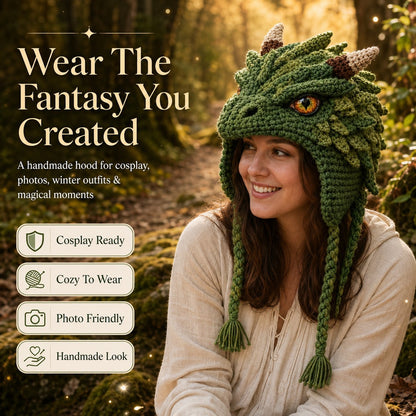 ❄️ EARLY CHRISTMAS SALE 70% OFF 🧶 Animal Hood Hat DIY Crochet Kit for Beginners 🐸