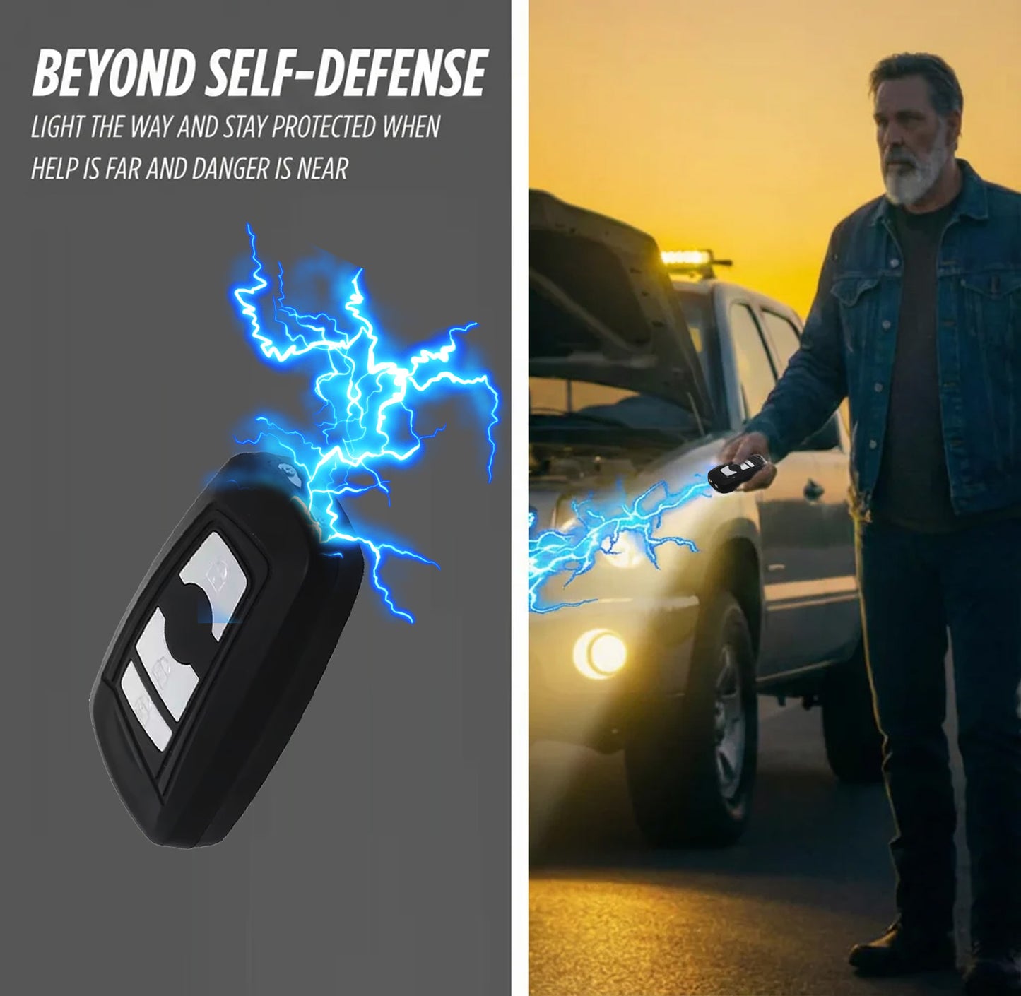 💥 2026 Hot Sale 75% OFF ️🔦 SUPTRUCK™ VoltKey Pro Stun Car Keychain ⚡