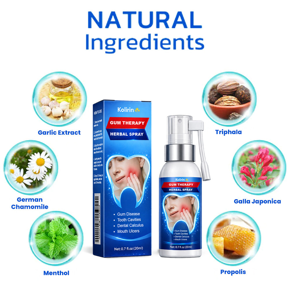 💥 2026 Limited 75% OFF ️🦷 Kolirin™ Gum Therapy Herbal Spray - Solve All Oral Problems
