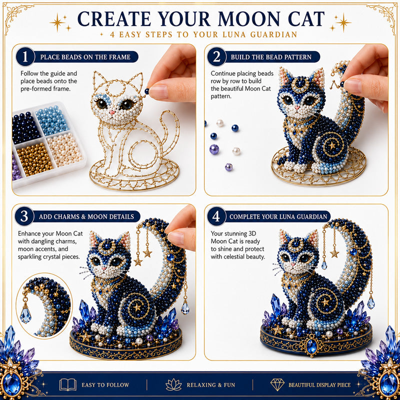 ✨ EARLY CHRISTMAS SALE 70% OFF 🌙 7 Moonlight Celestial Guardians 3D Bead Art DIY Kit