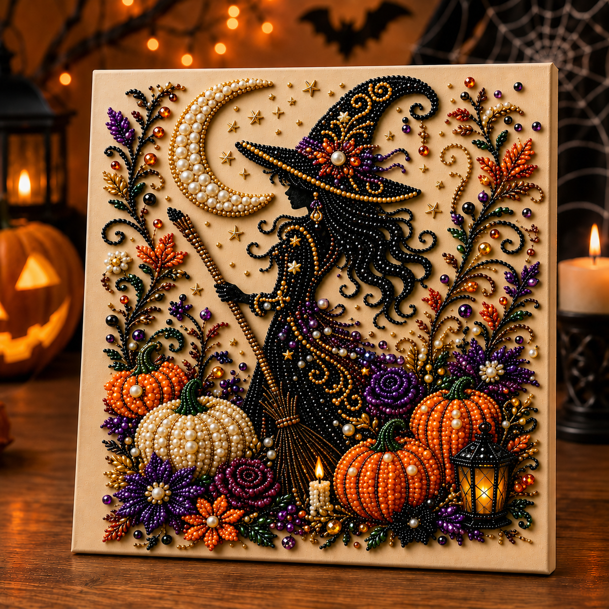 🎃HALLOWEEN PRE-SALE 70% OFF 🎃Spooky Pearl Magic DIY Art Kit – Enchanting Halloween Designs, 3D Beaded Craft