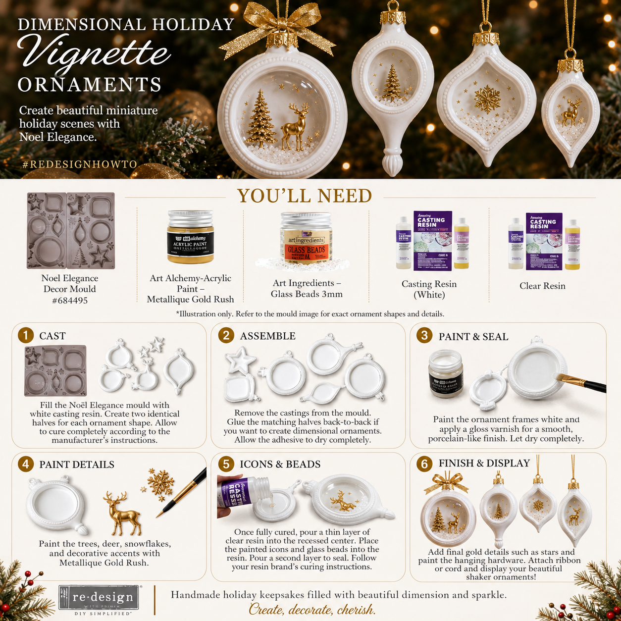 🎄 HOLIDAY 49% OFF ⛄ NOEL ELEGANCE Baubles - Silicone Molds for Christmas Crafts