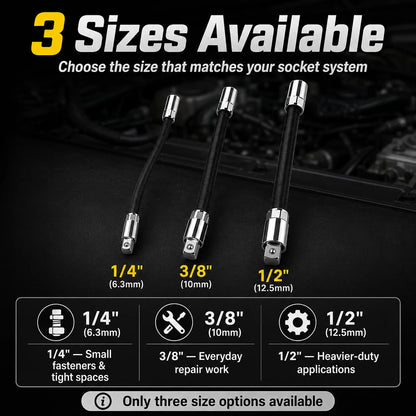 🚗 HOT SALE 49% OFF 🔥 Flexible Socket Extension Rod Tool Set For Tight Spaces