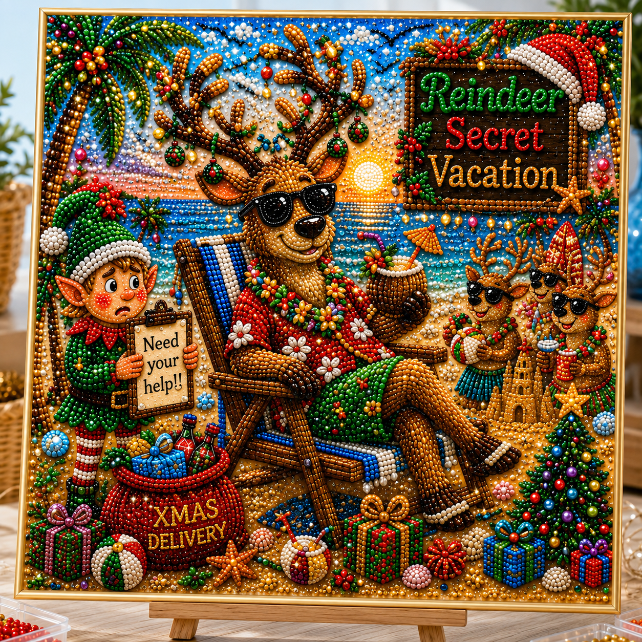 🔥 CHRISTMAS PRE-SALE 49% OFF 🎅 5D Santa Claus DIY Pearl Painting Art Kit