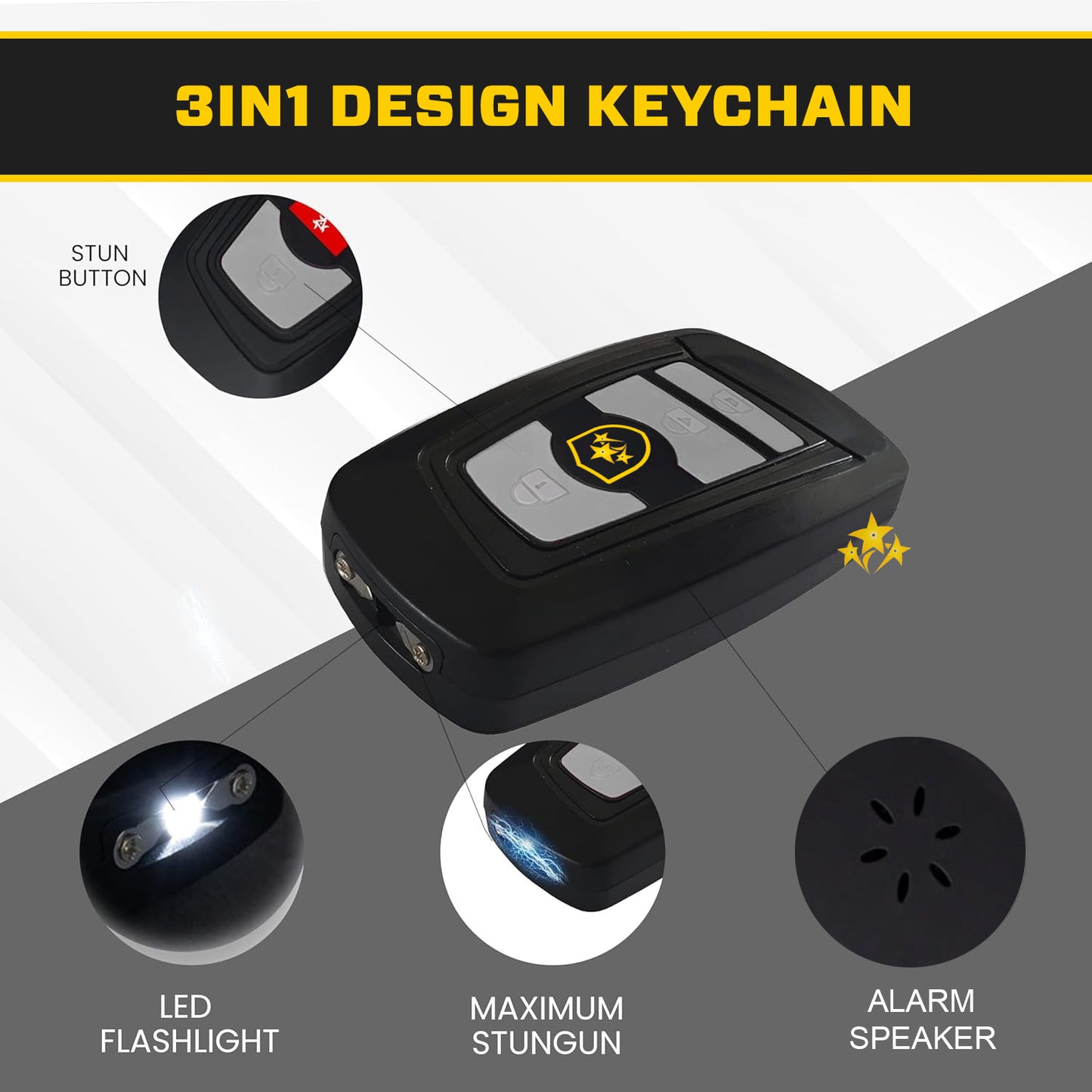 🛡️ 2025 Safety Alert 75% OFF ⚡️ VOLTIC V77 3in1 Stun & Flashlight & Alarm Car Keychain