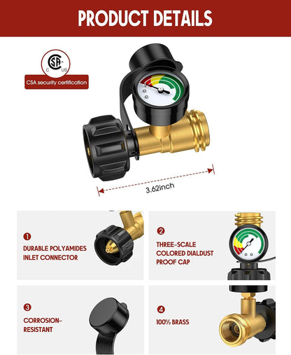 LAST DAY 49% OFF 🔥 Universal 2IN1 Propane Tank Gauge for 5-40 Pound LP Tanks