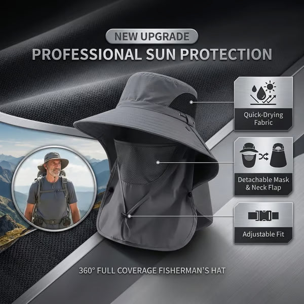 💥 2026 Father's Day 50% OFF ✨ 3-in-1 Summer Sun Hat with UPF 50+ UV Protection Outdoor