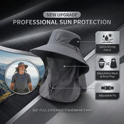 💥 2026 Father's Day 50% OFF ✨ 3-in-1 Summer Sun Hat with UPF 50+ UV Protection Outdoor