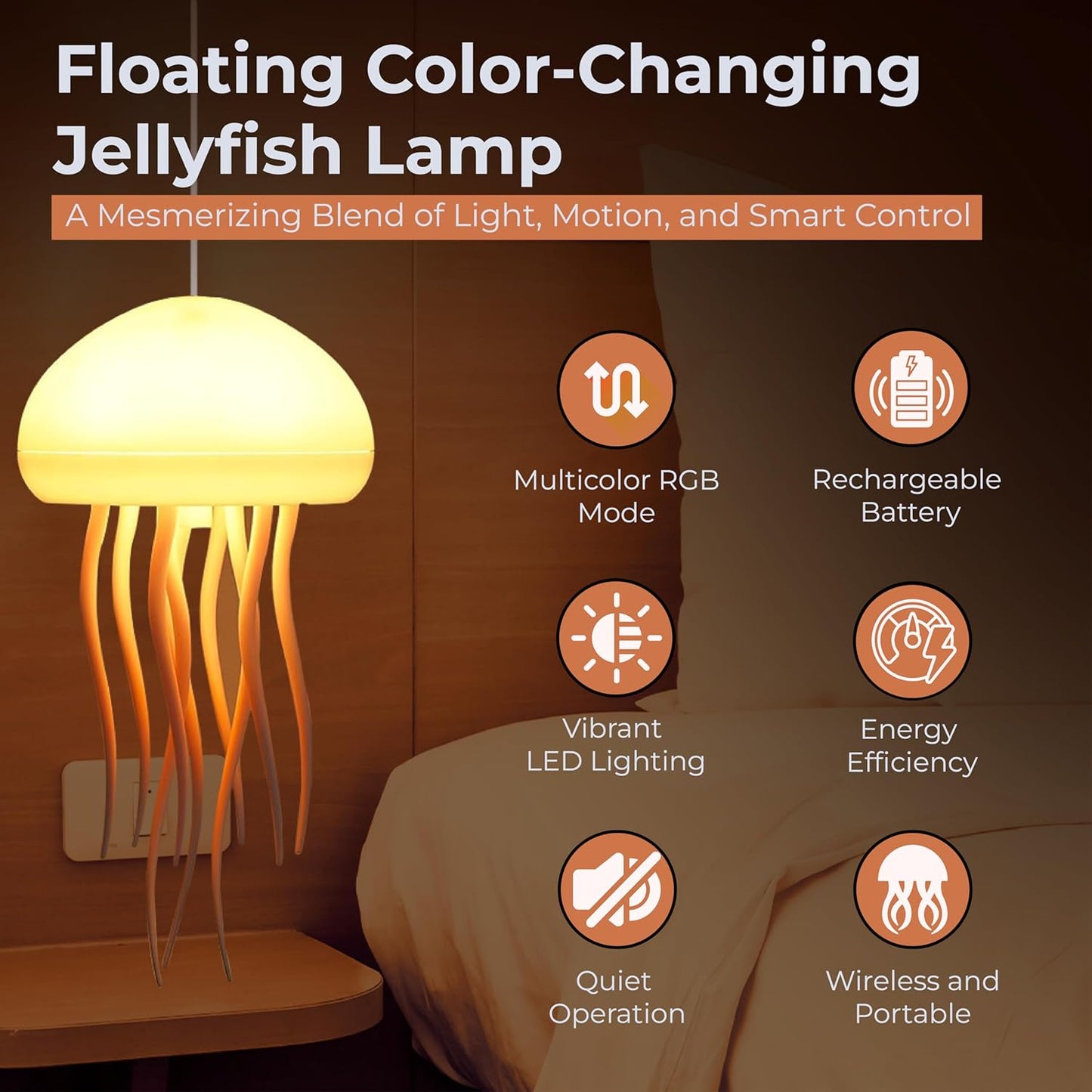 Flash Sale 70% OFF ✨ Aurora™ Floating Jellyfish Mood Light Lamp