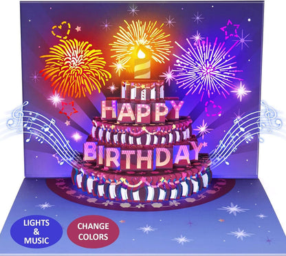 3D Birthday Card with LIGHTS & SOUND