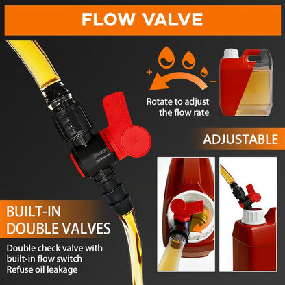 ✨ 49% OFF 🚀 Multifunction Liquid Sucker Pump High Flow Manual Fuel Pump 9.8 Ft Hose