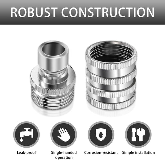 🔥 LAST DAY 49% OFF 💧 Stainless Steel Garden Hose Quick Connect Fittings Set