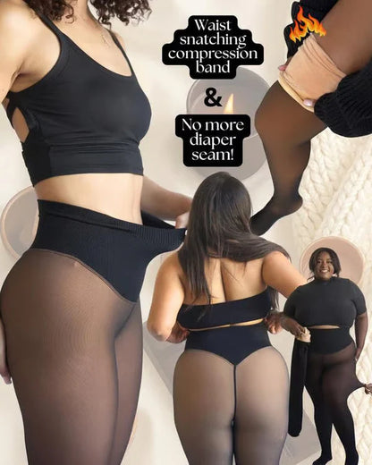 ❄️ Xmas Sale 50% ⛄️ New Compression Band & One Seam Option! The Original Winter Fleece Lined Tights