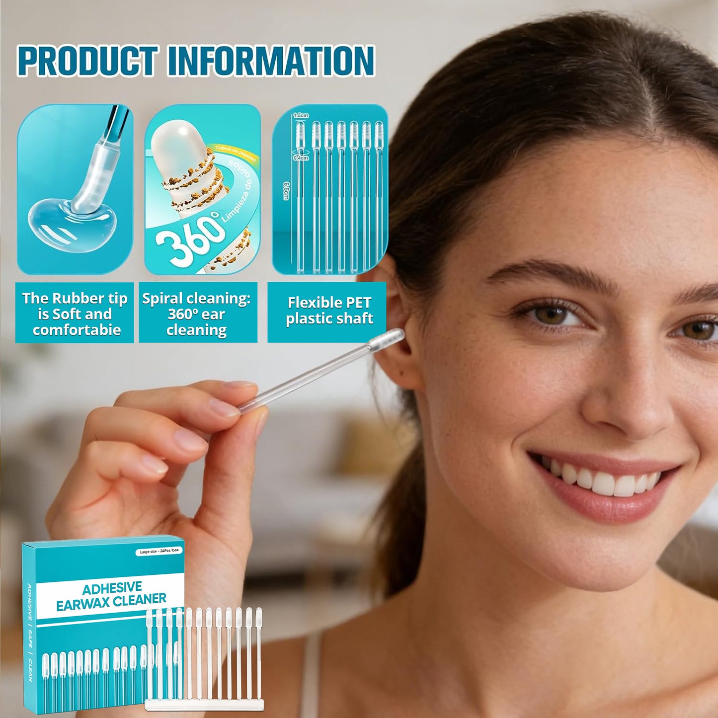 💥 2026 Sale 50% OFF ✨ Adhesive Earwax Cleaner Tool - Gentle & Visible Ear Care
