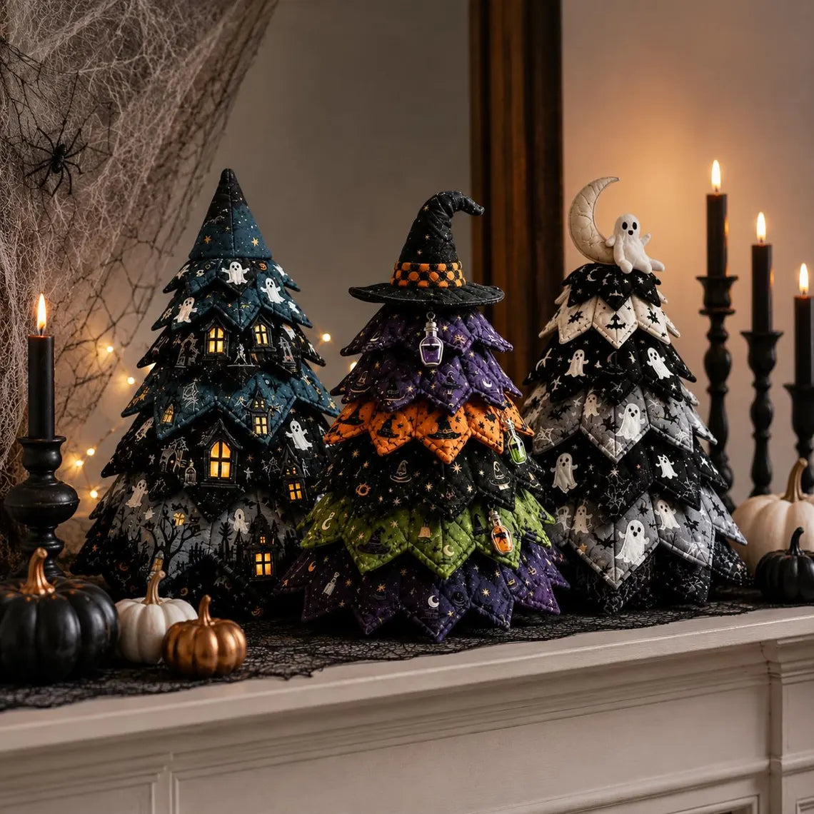 🔥 LAST DAY 59% OFF 🎃 Halloween Quilted Fabric Tree DIY Kit