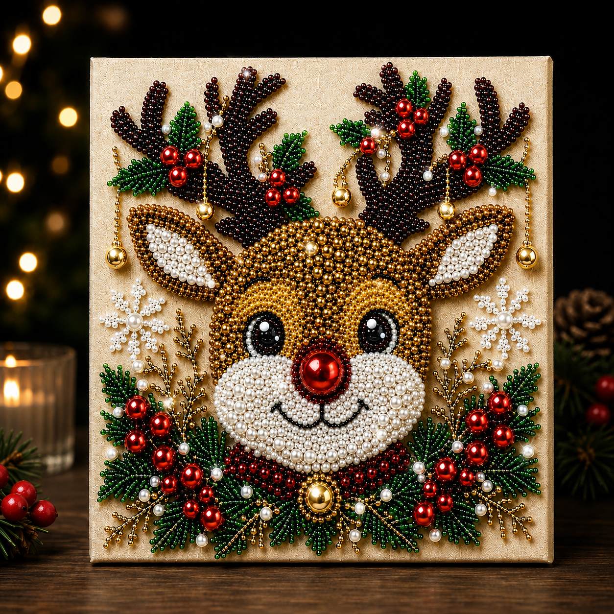 ❄️ CHRISTMAS SALE 49% OFF 🎄 6 Jolly Christmas 3D Diamond Pearl DIY Art Kit