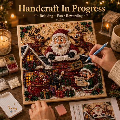 🎅 CHRISTMAS SALE 70% OFF🎄 Funny Christmas Eve 3D Pearl Art DIY Kit