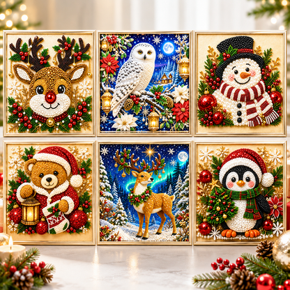 ❄️ CHRISTMAS SALE 49% OFF 🎄 6 Jolly Christmas 3D Diamond Pearl DIY Art Kit