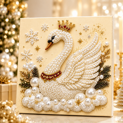 🔥 XMAS PRE-SALE SPECIAL 70% OFF🔥 Holiday Pearl Magic DIY Art Kit – 5 Festive Christmas Designs, 3D Beaded Craft