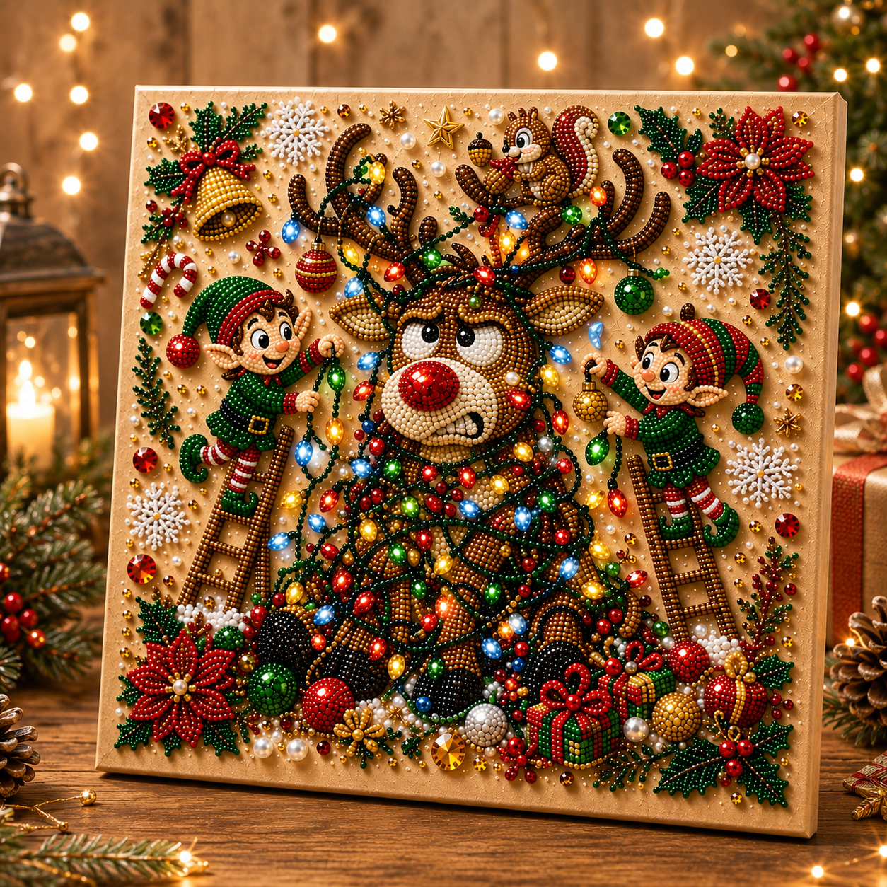🎅 CHRISTMAS SALE 70% OFF🎄 Funny Christmas Eve 3D Pearl Art DIY Kit