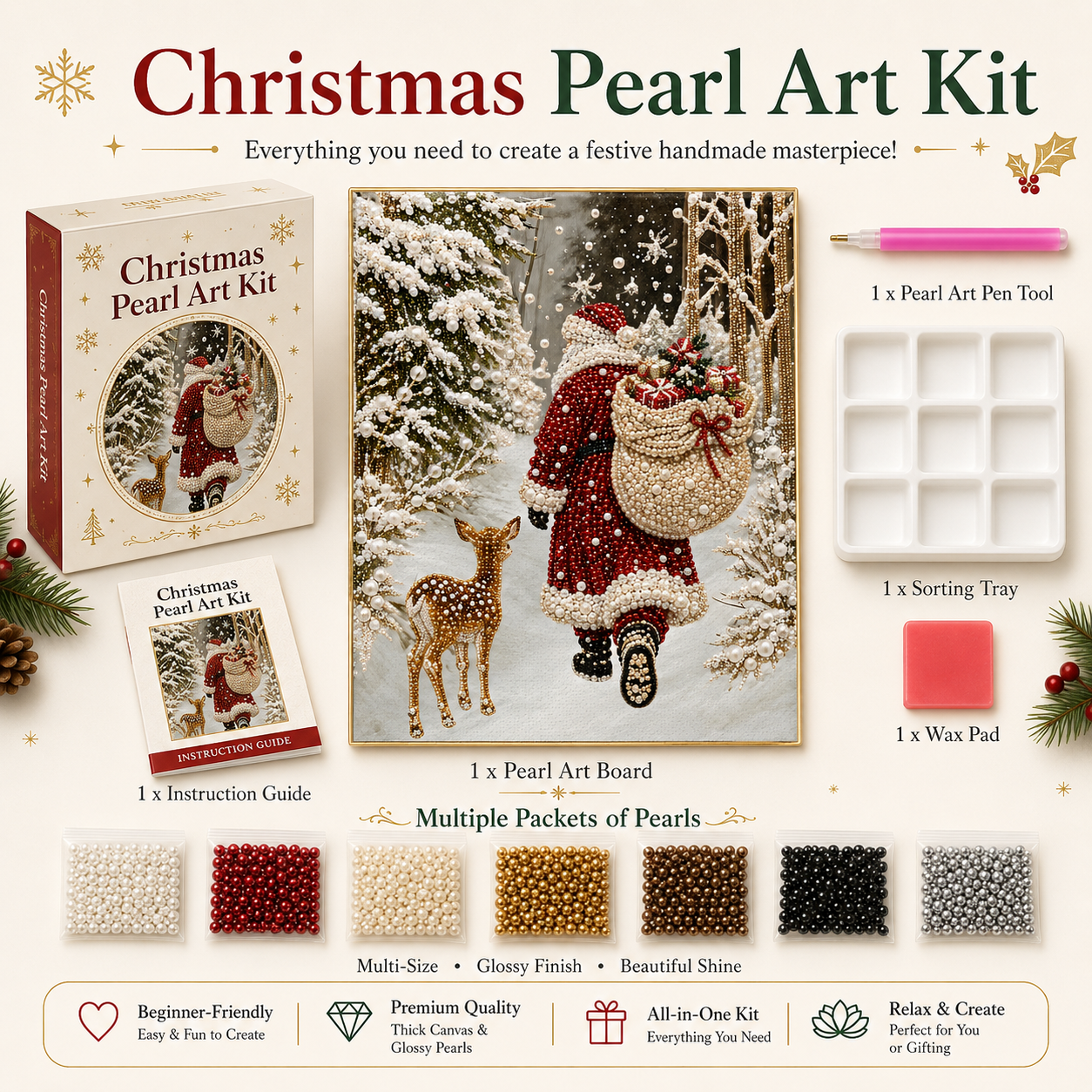 ❄️ EARLY CHRISTMAS SALE 70% OFF 🎄 10 Christmas & Nativity 3D Pearl Art DIY Kit
