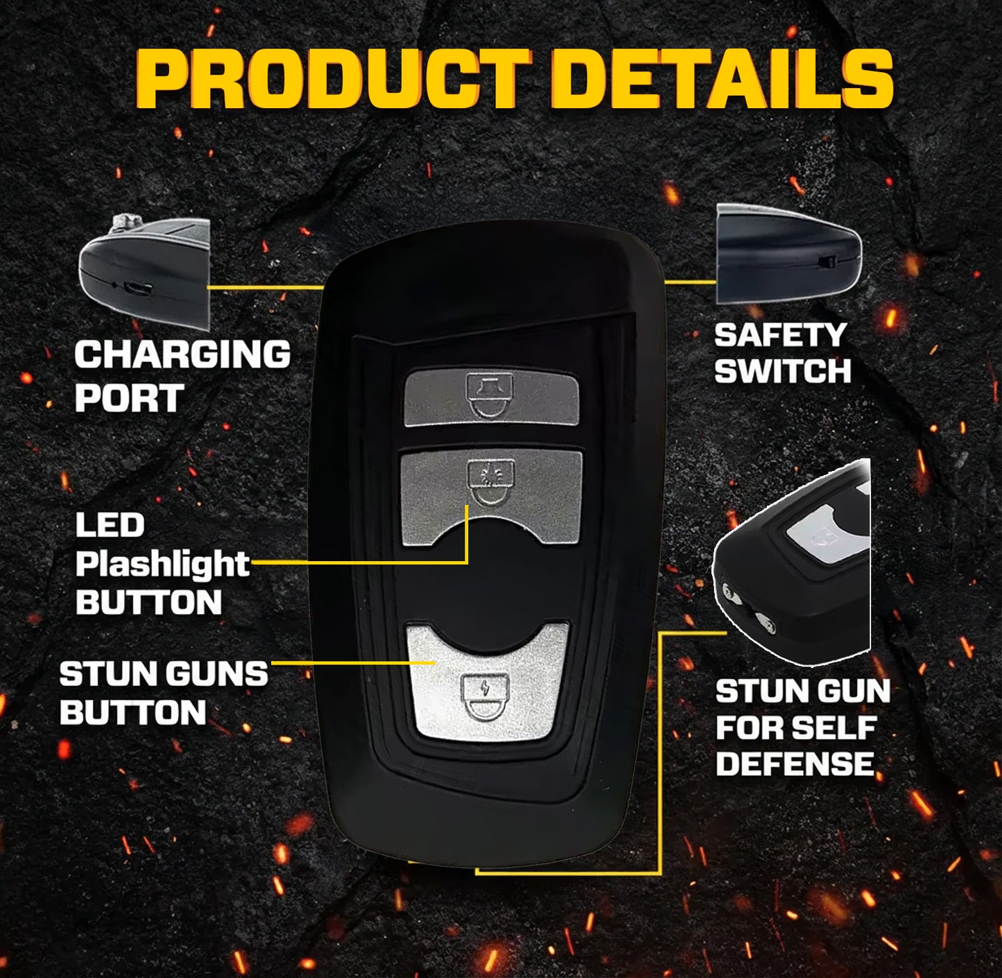 💥 2026 Hot Sale 75% OFF ️🔦 SUPTRUCK™ VoltKey Pro Stun Car Keychain ⚡