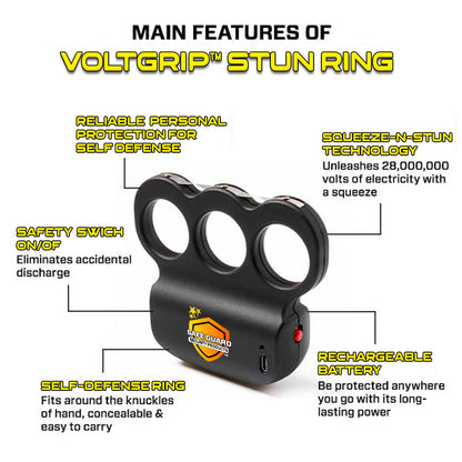 ️💥 2025 Upgrade Sale 70% OFF ️🔥 VOLTGRIP™ Extreme 50,000,000 Knuckle Stun Ring ⚡ Smart Defense - Stay Safe