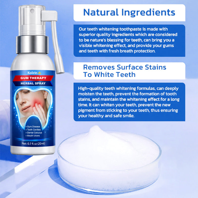 💥 2026 Limited 75% OFF ️🦷 Kolirin™ Gum Therapy Herbal Spray - Solve All Oral Problems